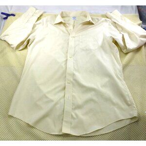 Brooks Brothers Regent Mens Cream Dress Shirt 17-37 Non-Iron Supima Cotton